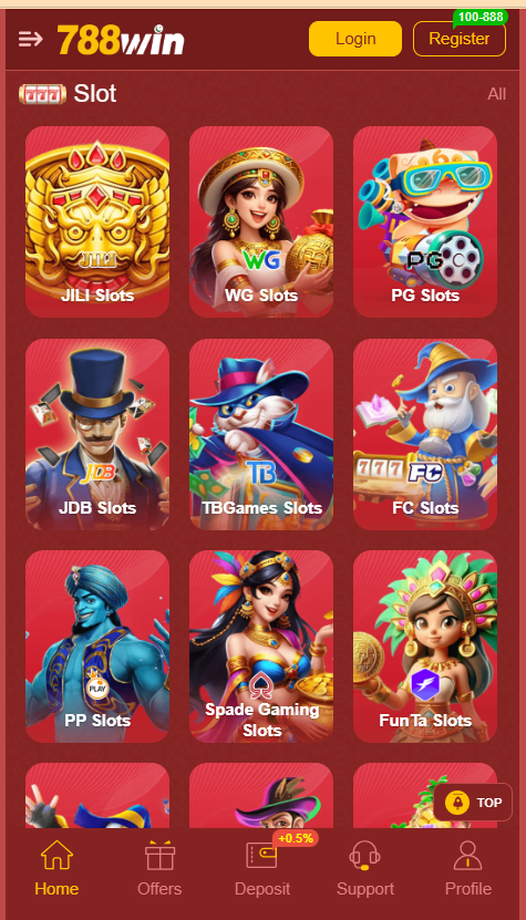 788win Game Home Screen